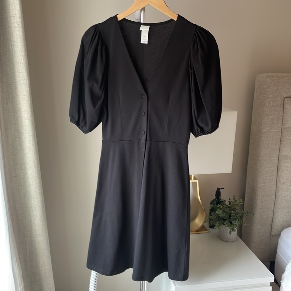 Black Puff Sleeve Dress